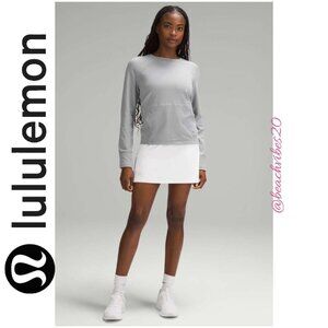 LULULEMON ATHLETICA Its Rulu Run Classic-Fit Crew *Fleece Rhino Grey 12 EUC